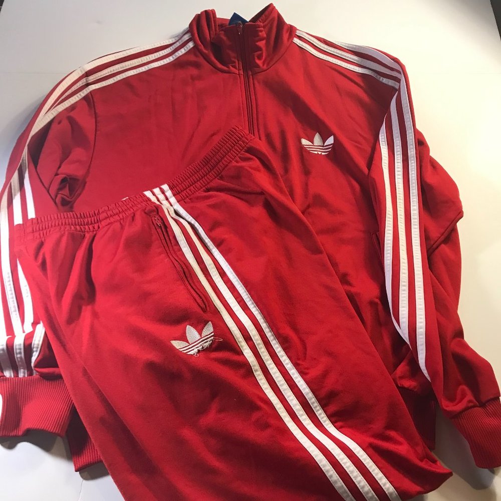 Adidas Vintage Style Activewear Sport Cut Jogging/Workout Suit#107